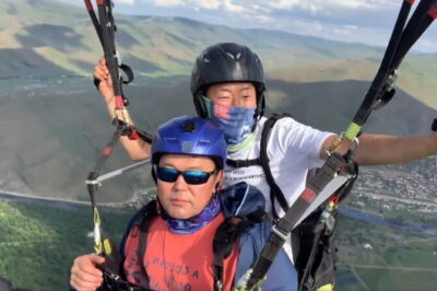 Private Tandem Paragliding Experience at Bayanzurkh Mountain
